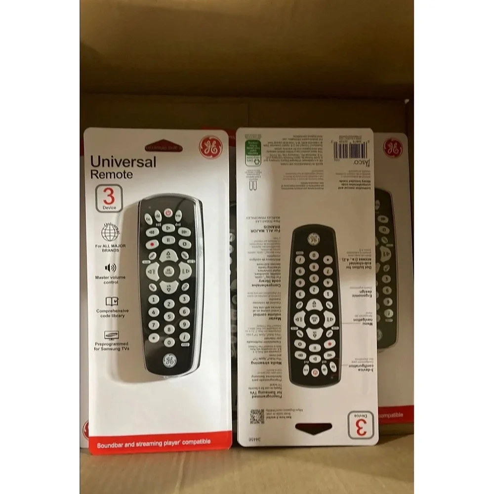 GE Universal Remote 3 Device Control Brands Soundbar Streaming Player Compatible